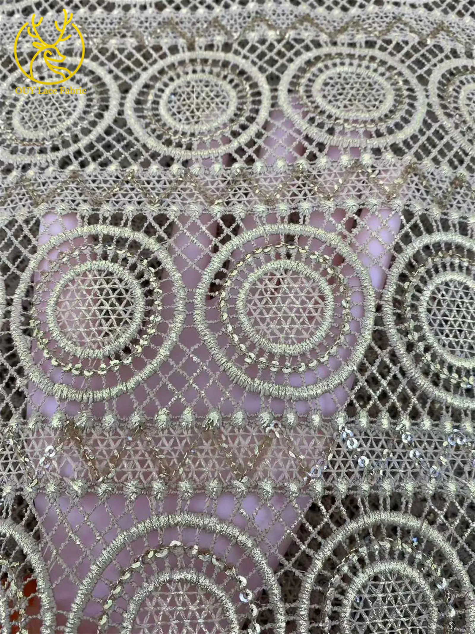 2025 أحدث قماش دانتيل جبر أفريقي 5 ياردات جودة عالية النيجيري حبل مطرز أقمشة الدانتيل لفساتين الحفلات المسائية