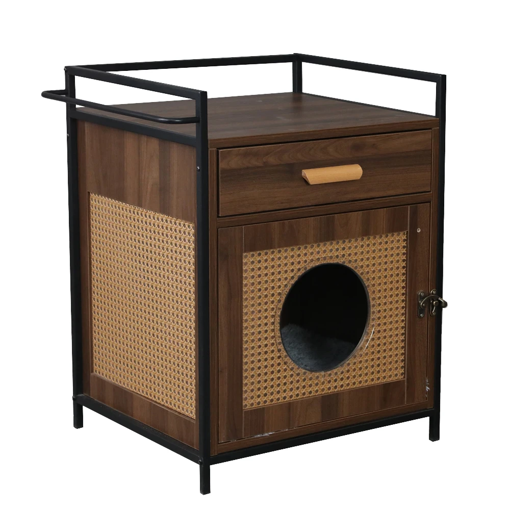 

Factory Hoopet Pet New Inventions Solid Wood Nightstand Cat Bed House Furniture