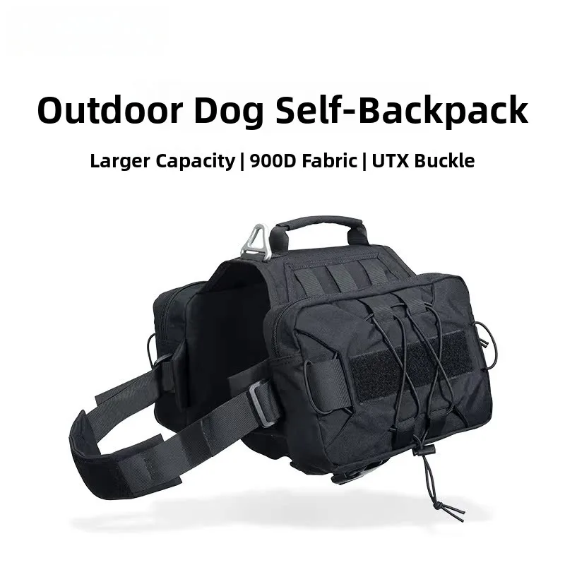 

Высококачественный тактический рюкзак для собак средних и крупных пород, для походов на природу, с креплением для поводка, на плечо
