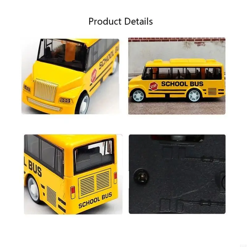 

Cool School Bus Toy Simulate Exquisite Body for over 3 Years Old Kids
