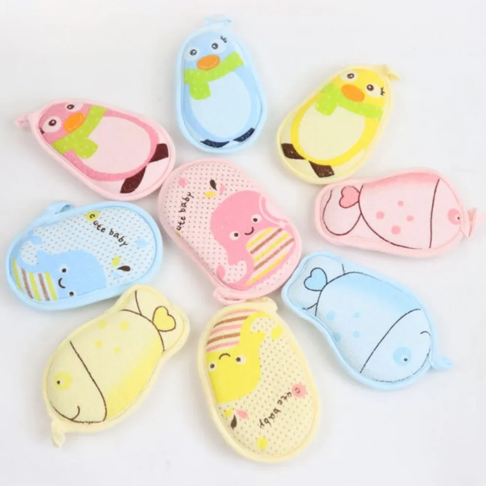 1 Pc Cartoon Animals Shower Towel Newborn Cute Penguin Dolphin Fish Bath Brushes Children Infant Spong Infant Baby Accessories