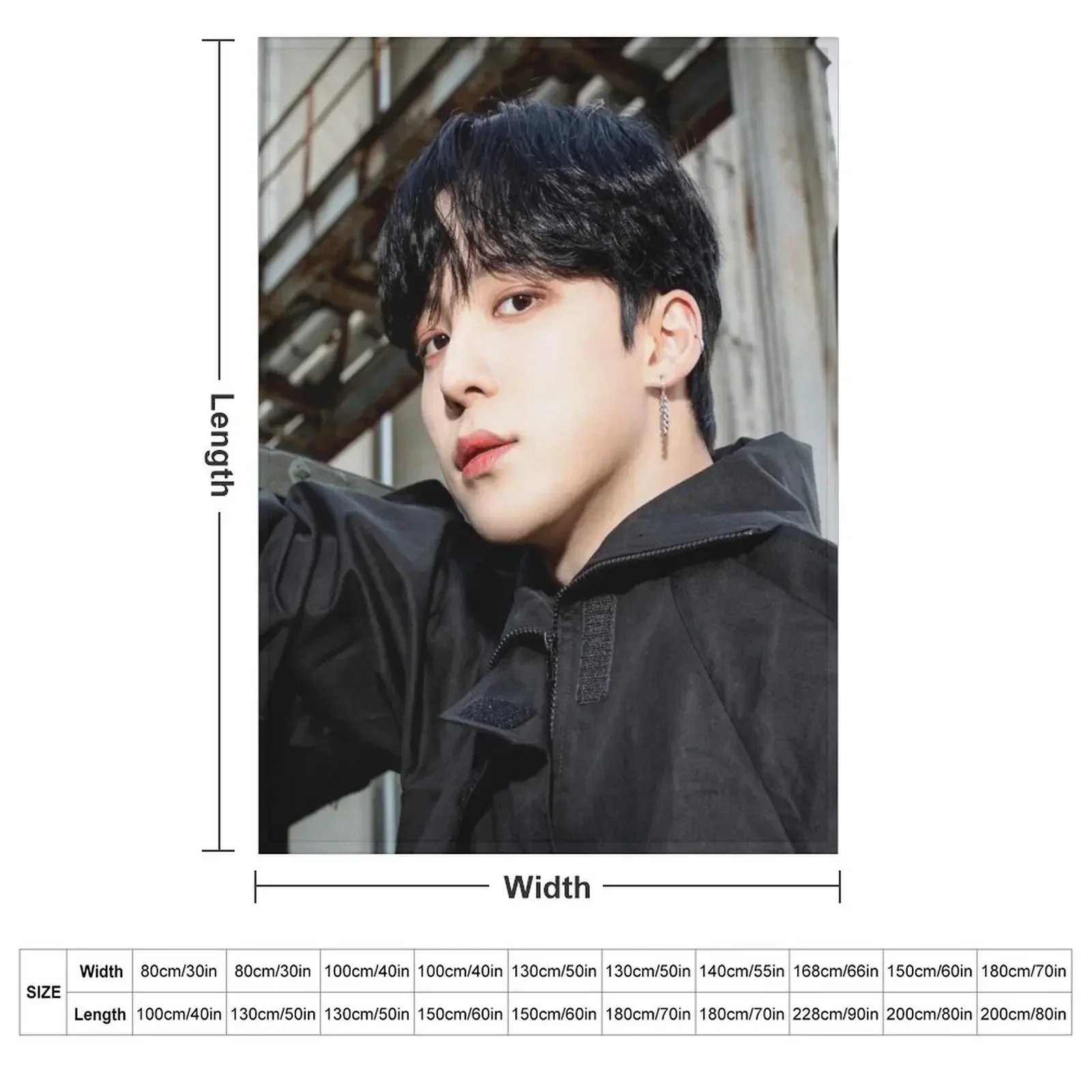 ATEEZ YUNHO THE WORLD EP.1 : MOVEMENT GUERRILLA Throw Blanket Hairy Decorative Throw Camping Sleeping Bag Blankets
