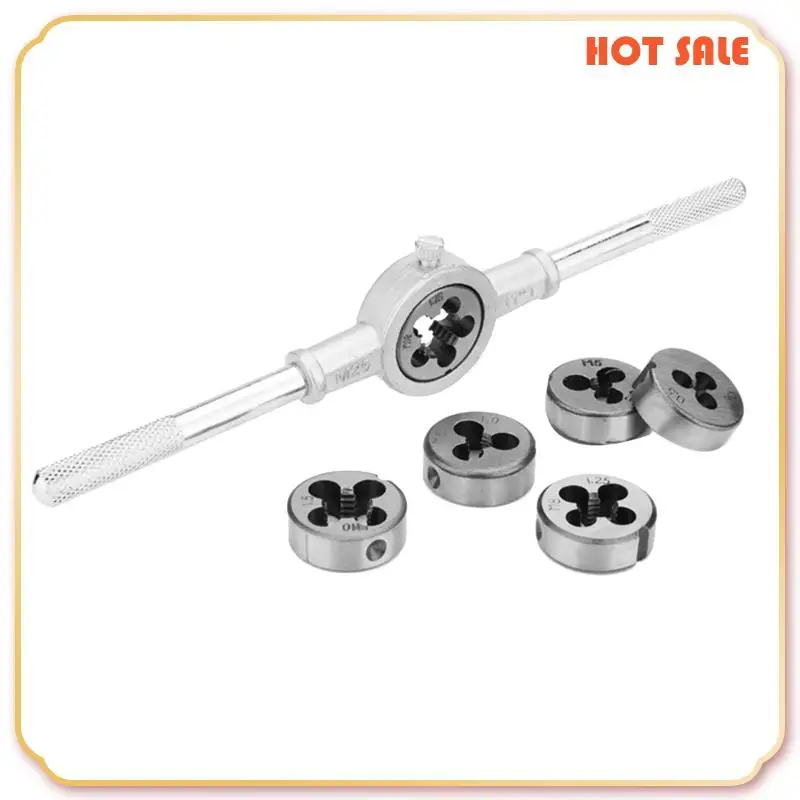 

ABFA 8Pcs Metric Die Set M3/M4/M5/M6/M8/M10/M12 Tool Set Combination For Thread Repair Tapping