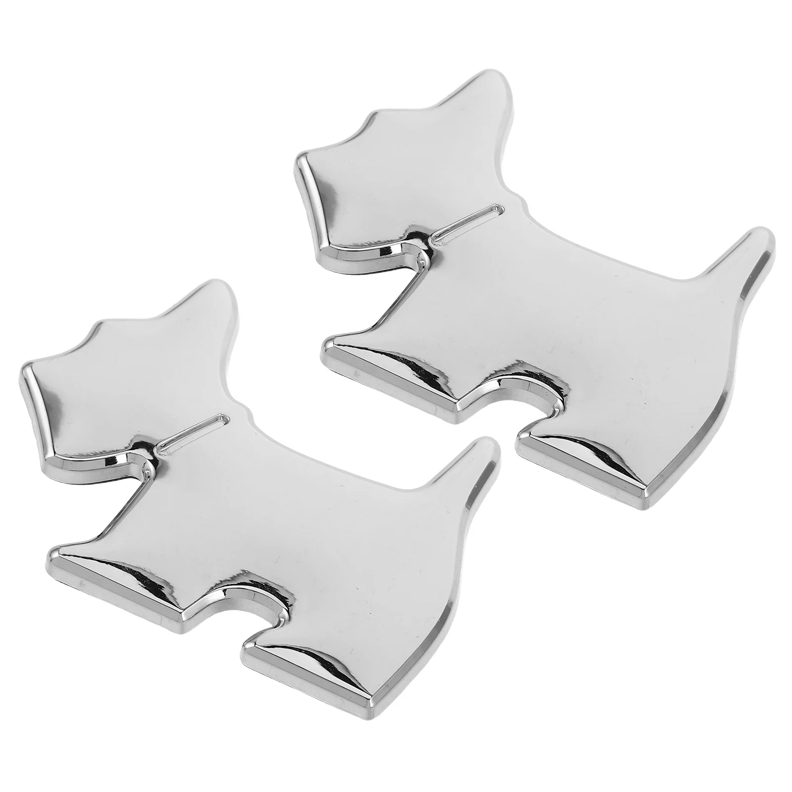 

2Pcs Dog Car Decals Metal Texture Waterproof Stickers for Vehicle Decoration Scratch Concealment Strong Adhesive Auto Exterior