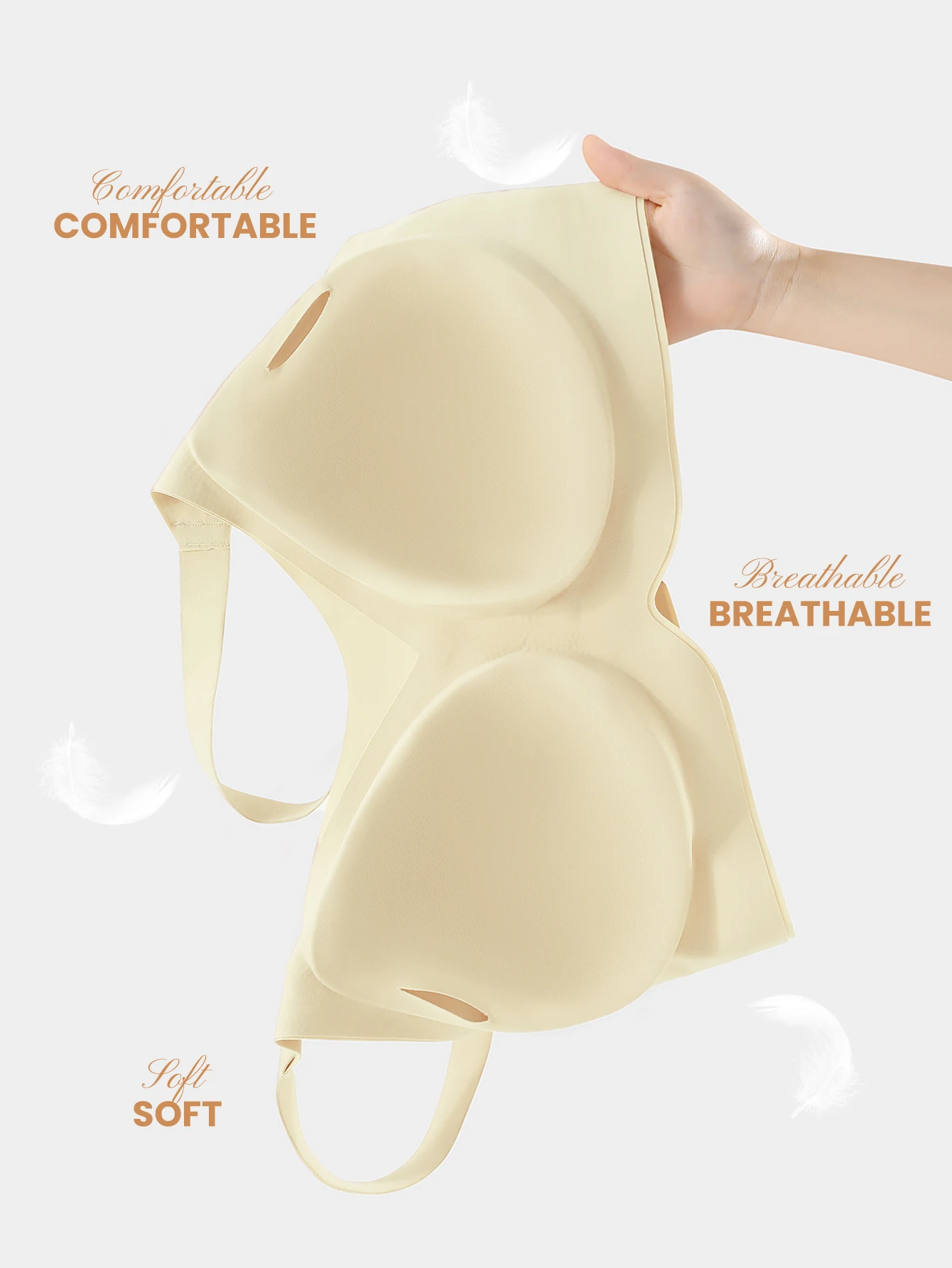 Plus Size Women Solid Color Da - Wirefree Bra Comfort recension och pris