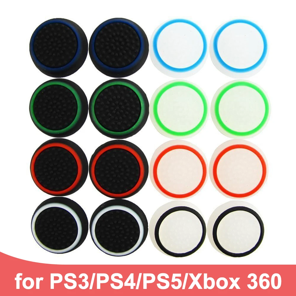 2pcs Soft Analog Joystick Caps for PS5/PS4/PS3/Xbox 360 Controller Rough Surface Thumb Stick Caps PS5 Gamepad Caps