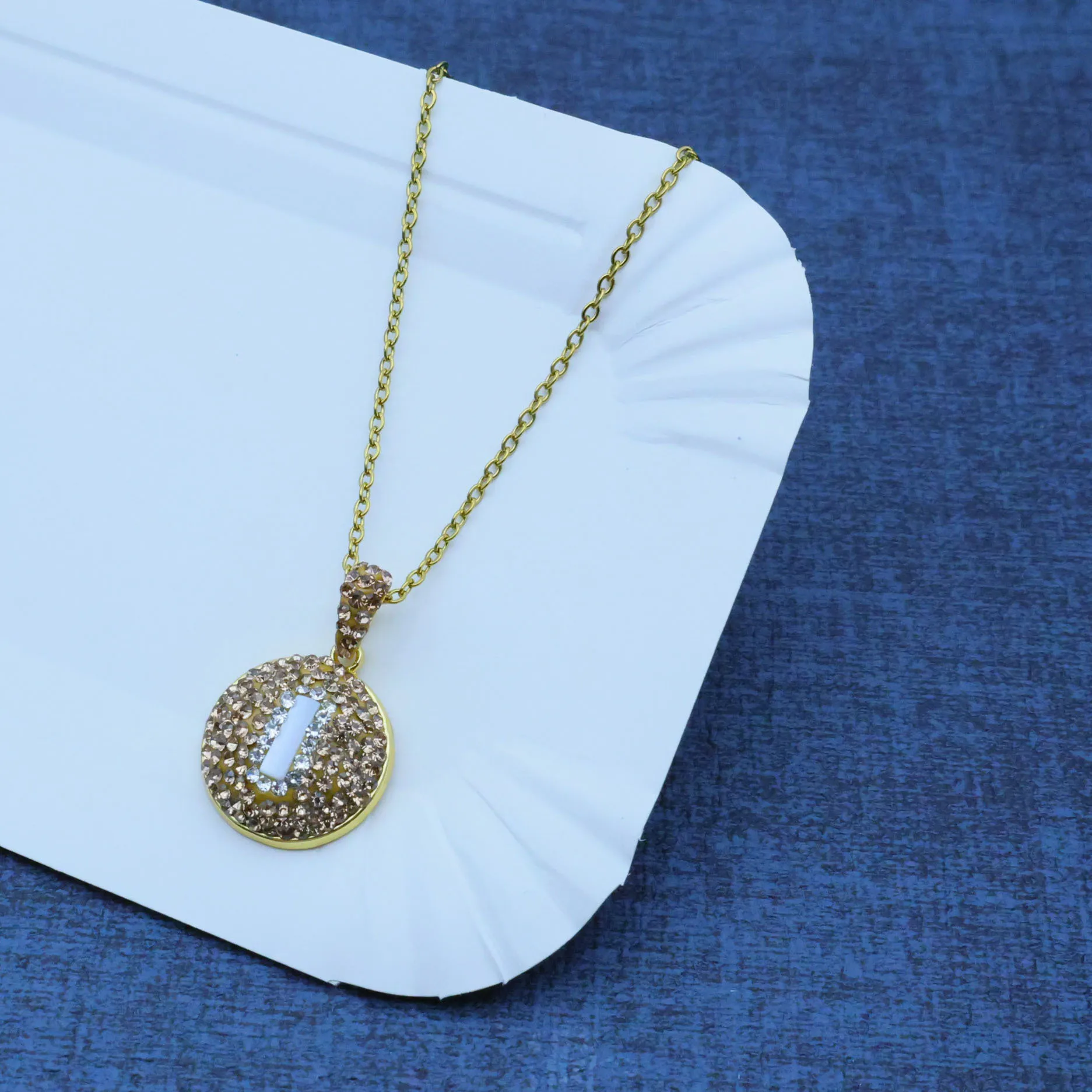 DIY accessories Cross-border natural shell carving high-end letter I handmade design light luxury three-piece women's jewelry