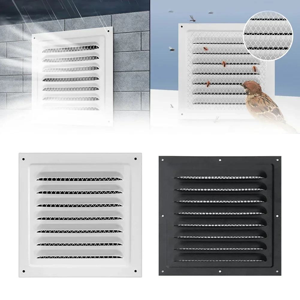 

Square Ventilation Grille 15x15Cm Return Grille With Protective Grille HVAC External Wall Rainproof Punching Heat Louver Fence