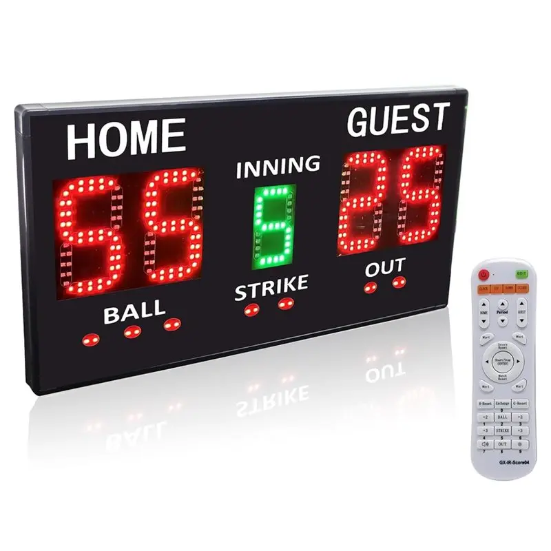 【SPECIAL】US Plug Baseball Scoreboard Easy To Operate Electronic Score Board Suitable For Basketball, Table Tennis, Darts For Com
