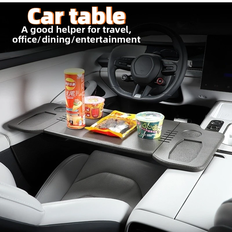 

Многофункциональный поднос для салона автомобиля - Офисный и обеденный столик для дальних поездок, держатель для еды и работы, аксессуар