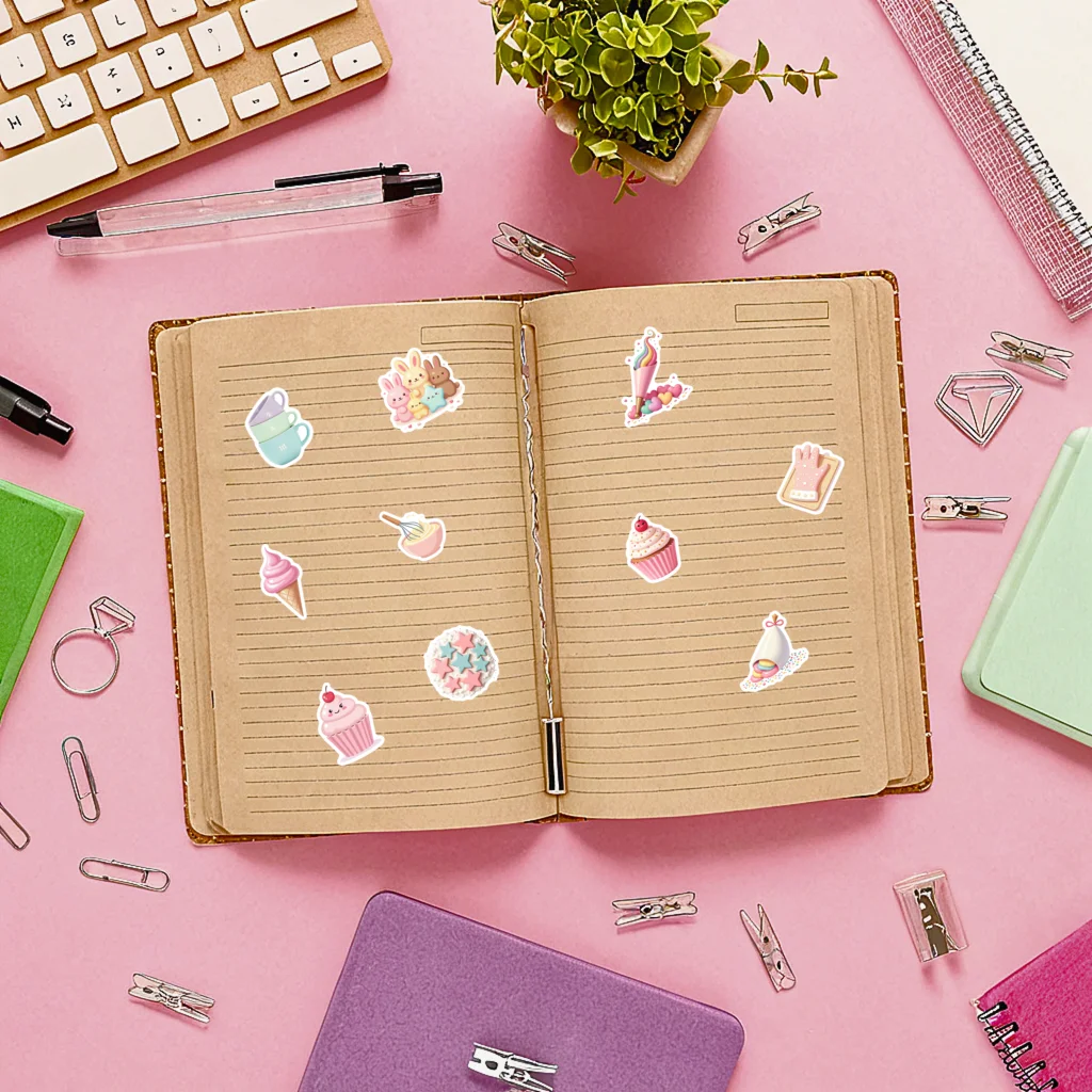 35pcs-100pcs Decals  vinyl Dessert Stickers Kitchen Stickers Cupcake Stickers for instrument decoration DIY notebooks stationery