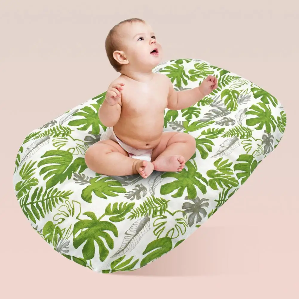 Useful Baby Bassinet Cover  Floral Print Soft-touching Baby Nest Cover  Newborn Bedside Nest Bassinet Sheets