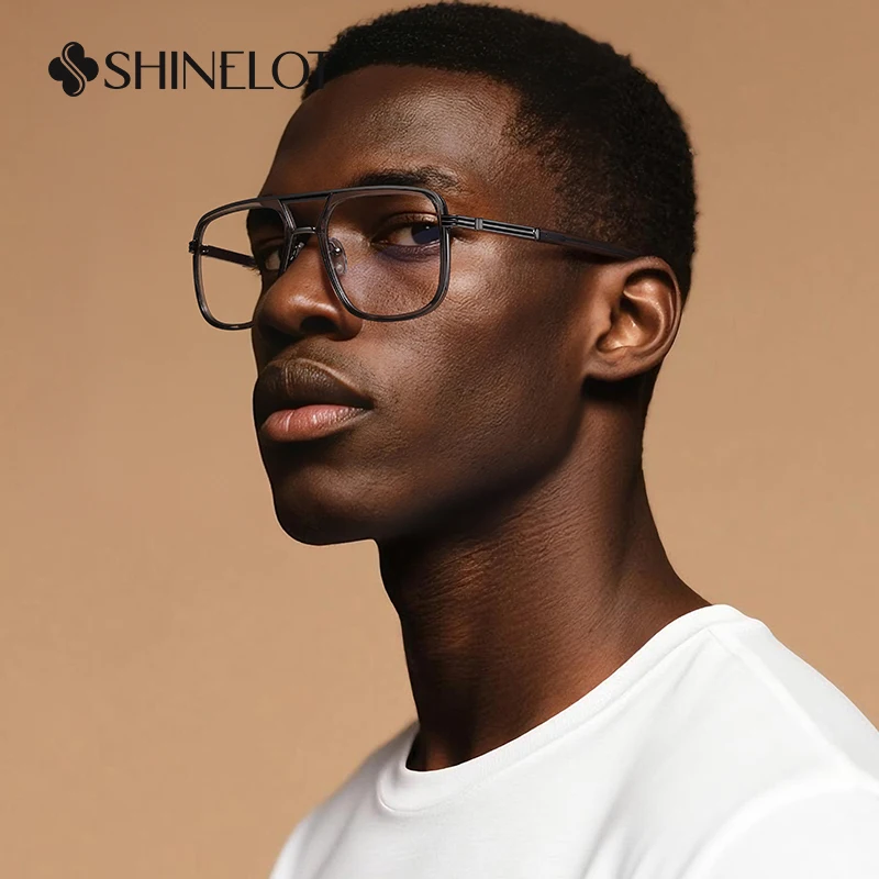 

82281 Classic Double Bridge Eyeglasses Frame Men Eye Protection Glasses Youth Style Best-Selling Eyewear Outdoor Accessories