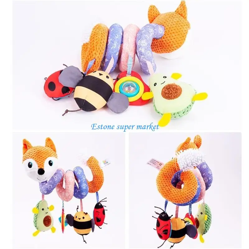 090b Crib Accessoires Tier für für Kinderwagen Interaktive Händeschläge Rassel für w/ quietschende Ring Neugeborene B