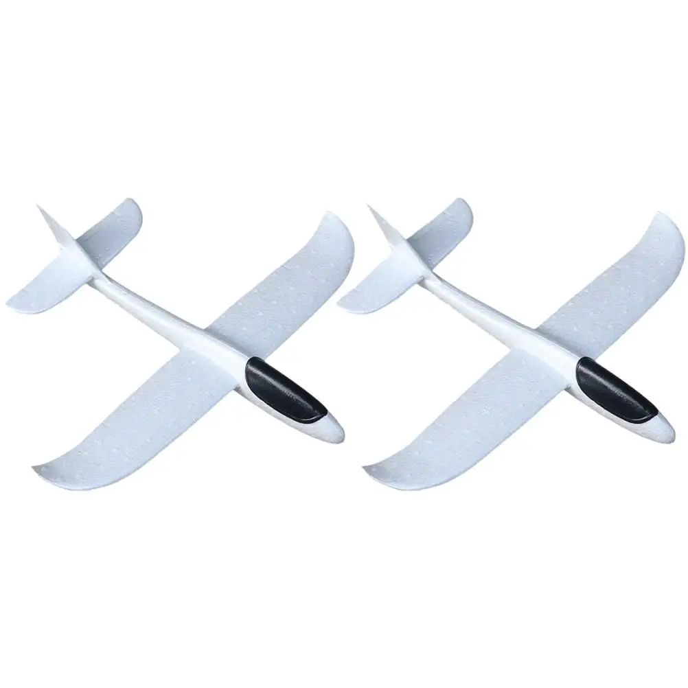 

2Pcs Hand Throwing Plane Foam Airplane Toy Unfinished Model Kids Gifts Child Boys DIY Crafts Painting Toys Non Remote