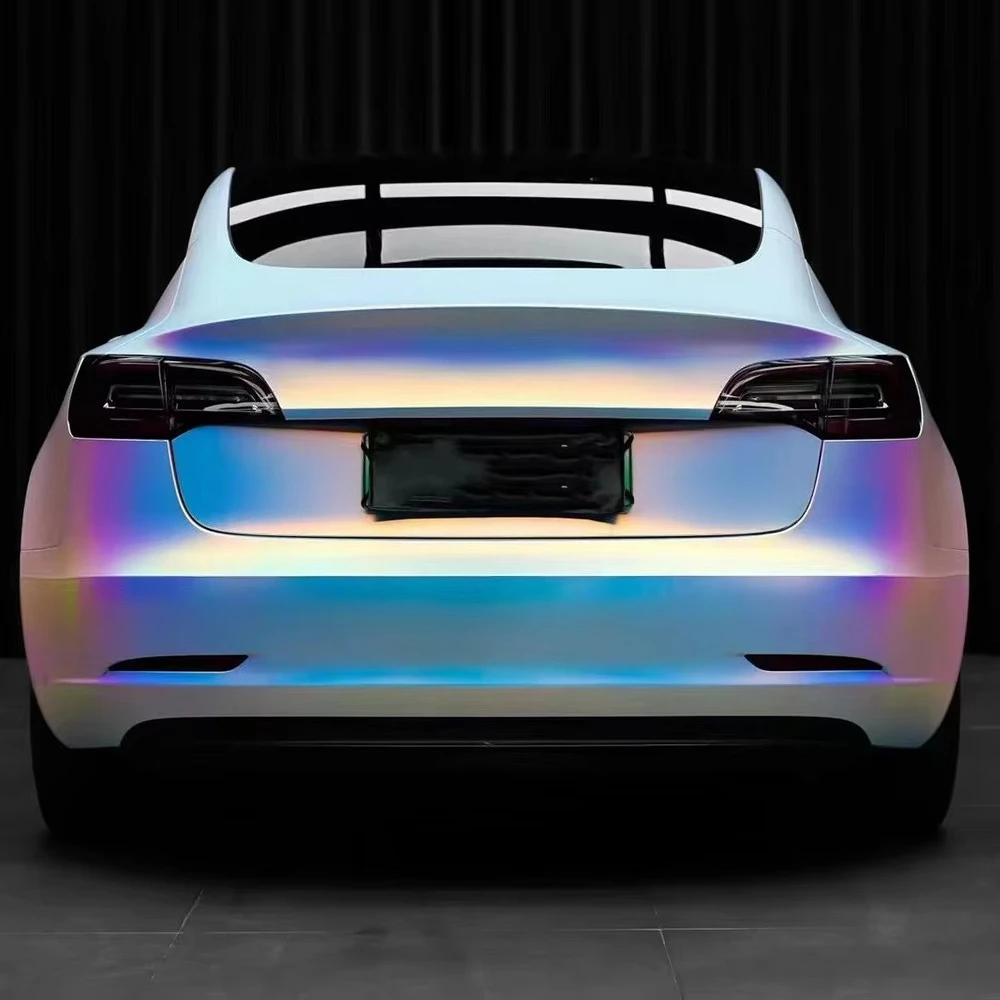 Hight Quality 1.35X17M Air Bubble Free Stretchable Matte Chrome White Wraps Sticker Car Wrapping Film