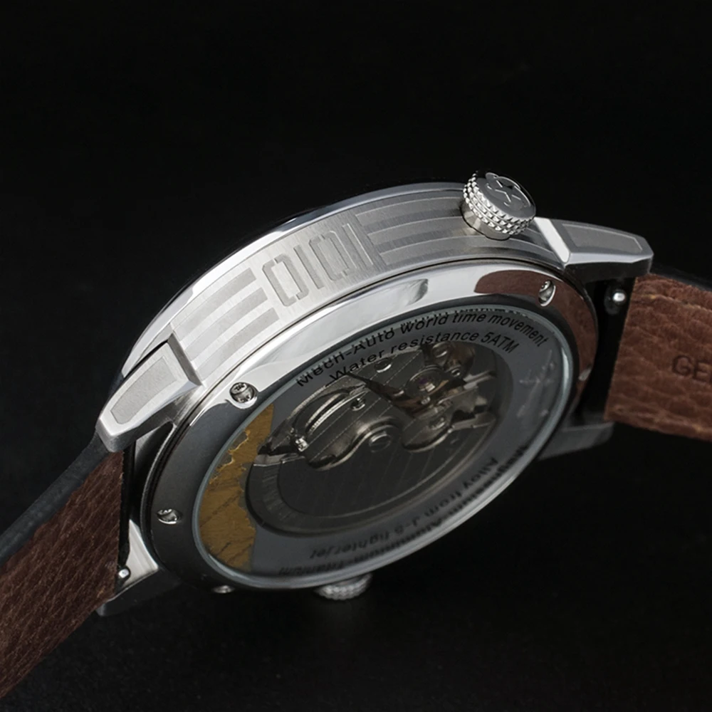 1956 J5 military watch 0101 air force automatic mechanical watch sapphire mirror skeleton low vintage horse leather strap