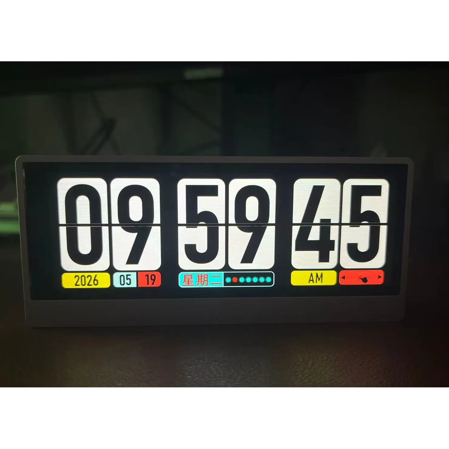 New VU Meter Audio Spectrum Visualizer Digital Desk Clock AUX MIC Pickup Desktop Decor for Audiophile Home Studio