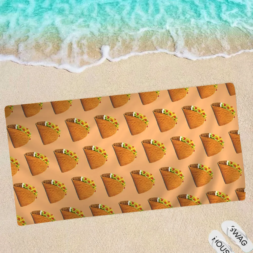 

Delicious Taco Microfiber Beach Towel Absorbent Quick Dry Soft Yoga Swimming Resort Mountain Climbing Towel