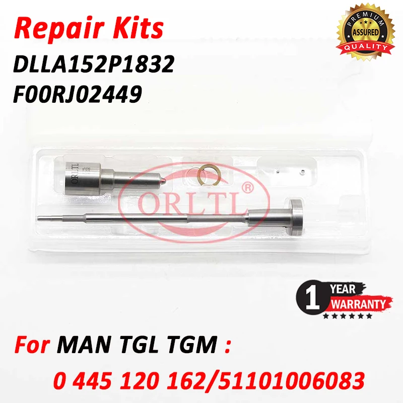 

0445120162 Repair Kits Nozzle DLLA152P1832 Valve Parts F00RJ02449 For MAN TGL TGM 51101006083 51101009083