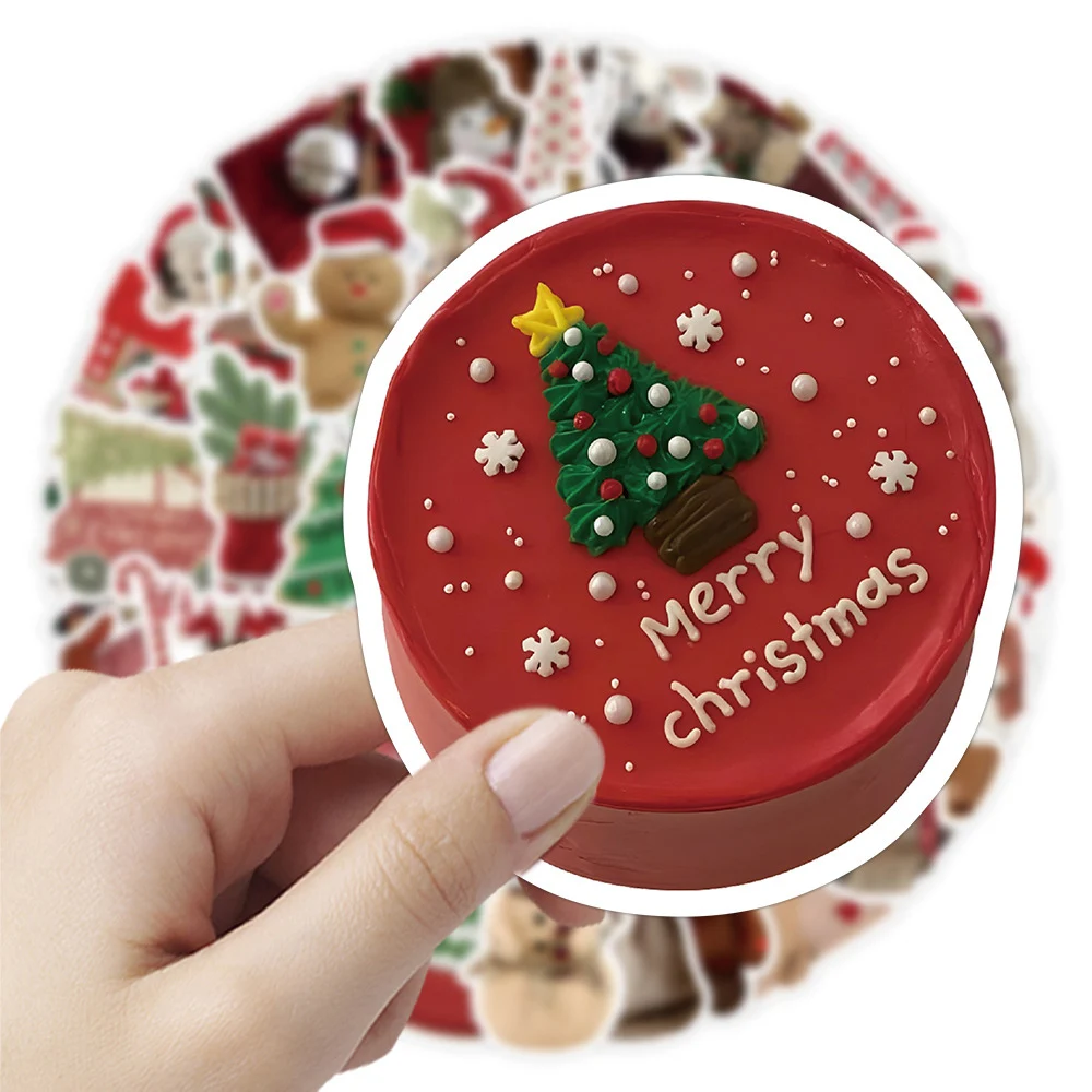 10/30/50 قطعة INS نمط الجمالية عيد الميلاد ملصقات الكرتون سانتا كلوز ثلج الشارات DIY بها بنفسك الأمتعة الهاتف الغيتار لطيف ملصق هدية