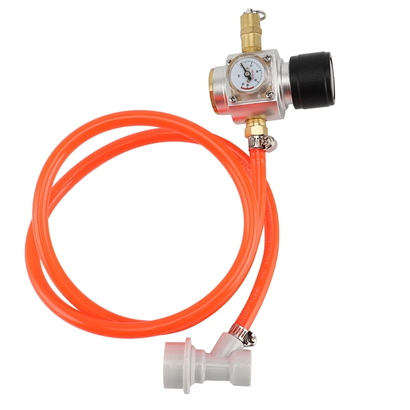 

Brew Beer Gas Line Assembly, 5/16 Inch Gas Carbonation Hose,0-90Psi Co2 Regulator With Ball Lock&Clamps For Co2 Gas