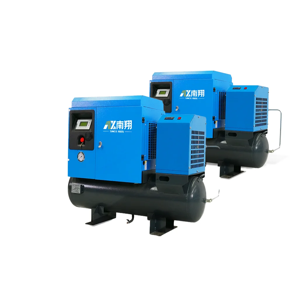 Hot Sales 3-in-1Air Compressor 3.7kw/4.5kw/5.5kw/7.5kw All in One Industrial Rotary Screw Air Compressor With Tank and Dryer