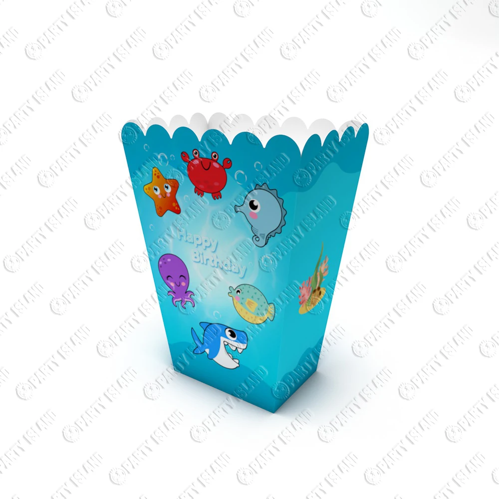 Under The Sea Birthday Party Decoration Shark Baby Shower Octopus Party Supplies Banner Tableware Sets Gift Box Ocean Balloons