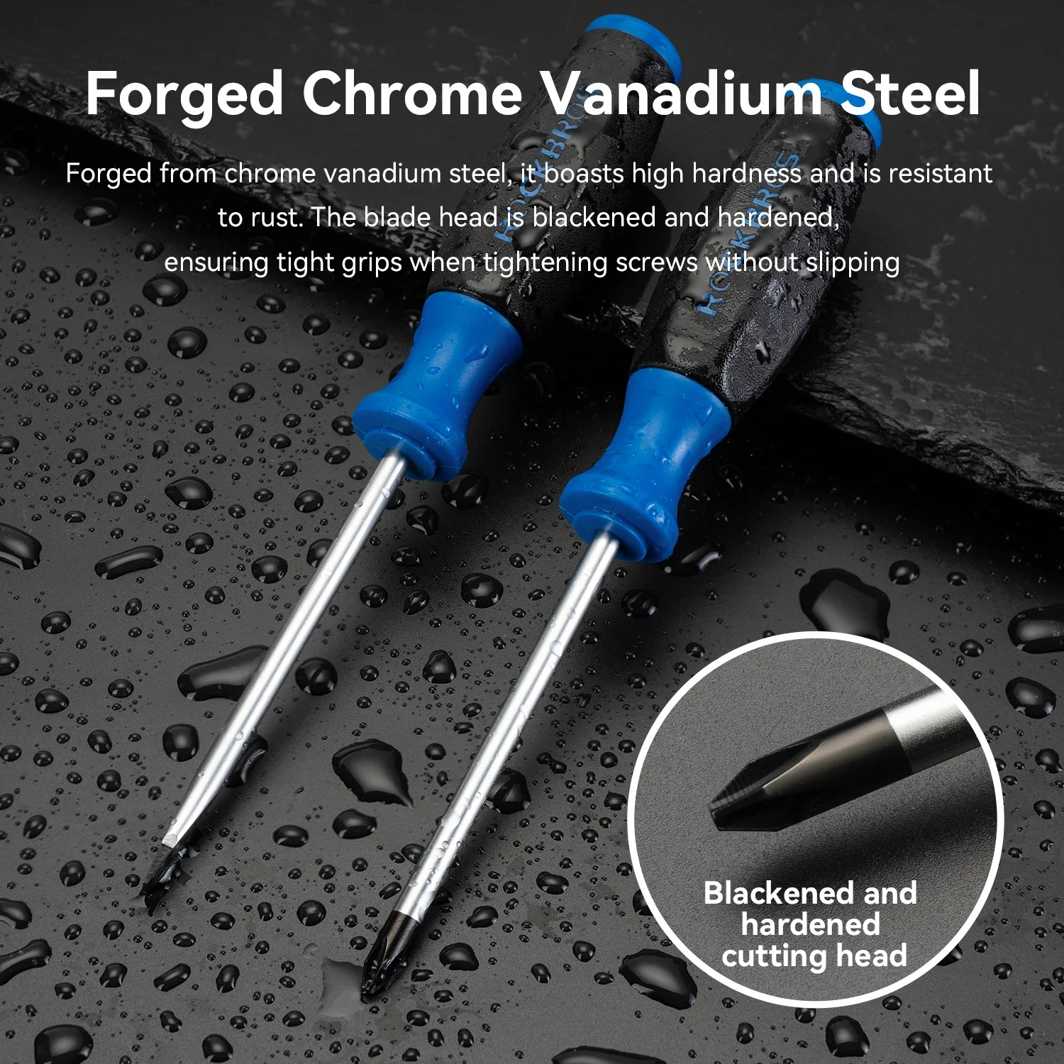 ROCKBROS Flat Screwdriver Chrome Vanadium Steel Bicycle Repair Tool Slotted Screwdriver for Mountain Road Bike Maintenance