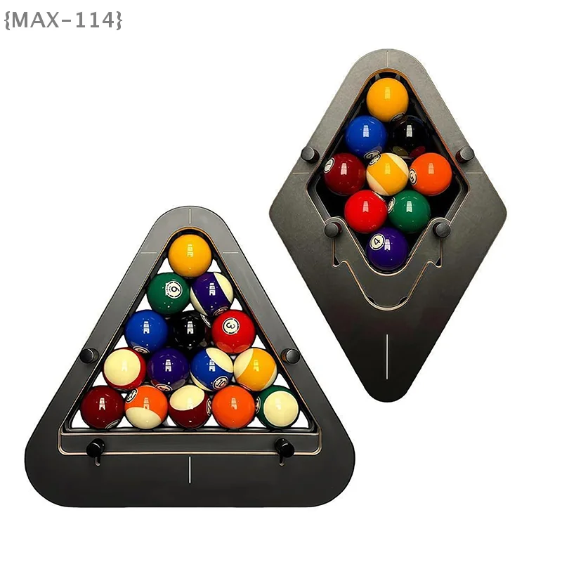 

【MAX114M3】Precision-Engineered Solid Wood Billiard Rack System - Heavy Duty Gap-Free Rack for 8-Ball 9-Ball Pool Triangle
