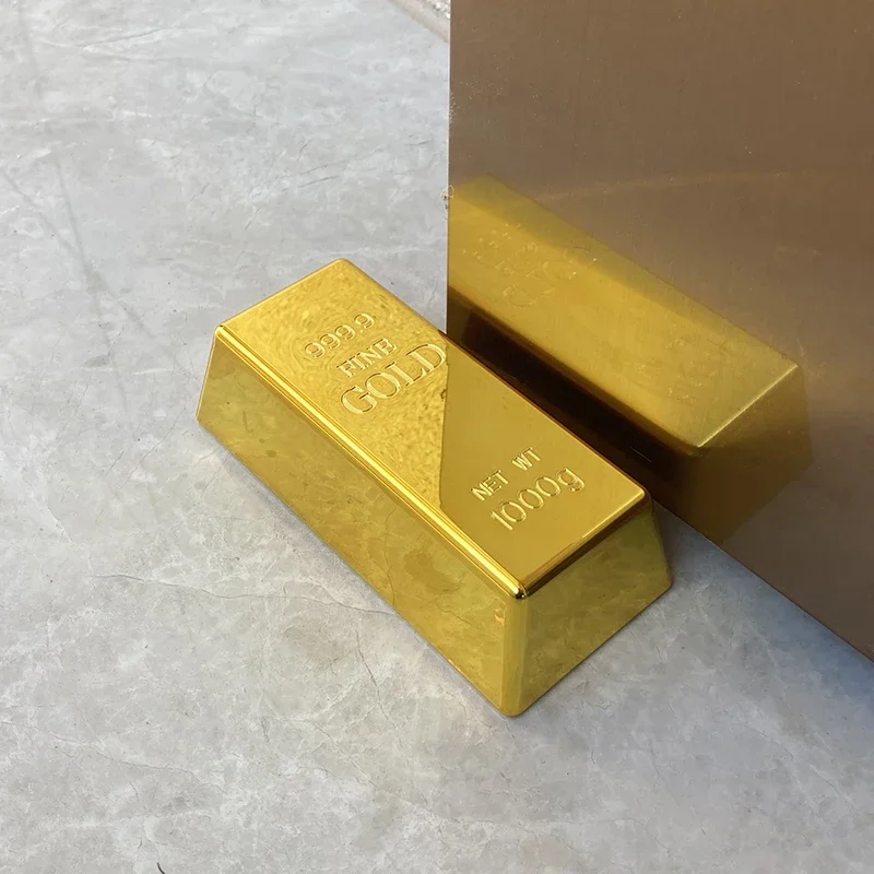 Creative Door Stopper Ad Props with Large Simulated Gold Bricks for Advertising, Parties and Events