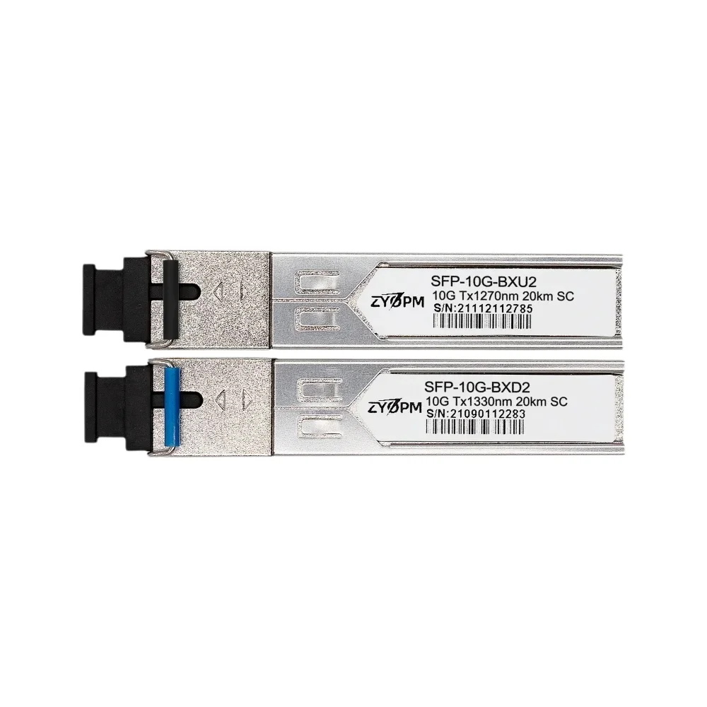 Moduł nadawczo-odbiorczy światłowodowy 10G SFP+ BIDI 20km SC 1270nm/1330nm, kompatybilny z Cisco Mikrotik Ubiquiti TP-link 10G BIDI SC — zdjęcie produktu 7