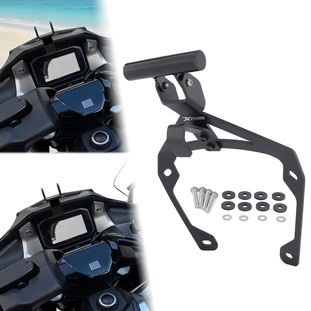 Motorcycle GPS Mount Navigation Plate Bracket Windshield Stand Phone Holder Forza 750 / NSS 750 2021 2022 2023 2024 For Honda