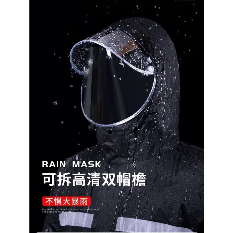 Raincoat and Rainpants Suit Full Body Rainstorm Prevention Electric Bicycle Motorcycle Takeaway Riding Reflective Split Raincoat