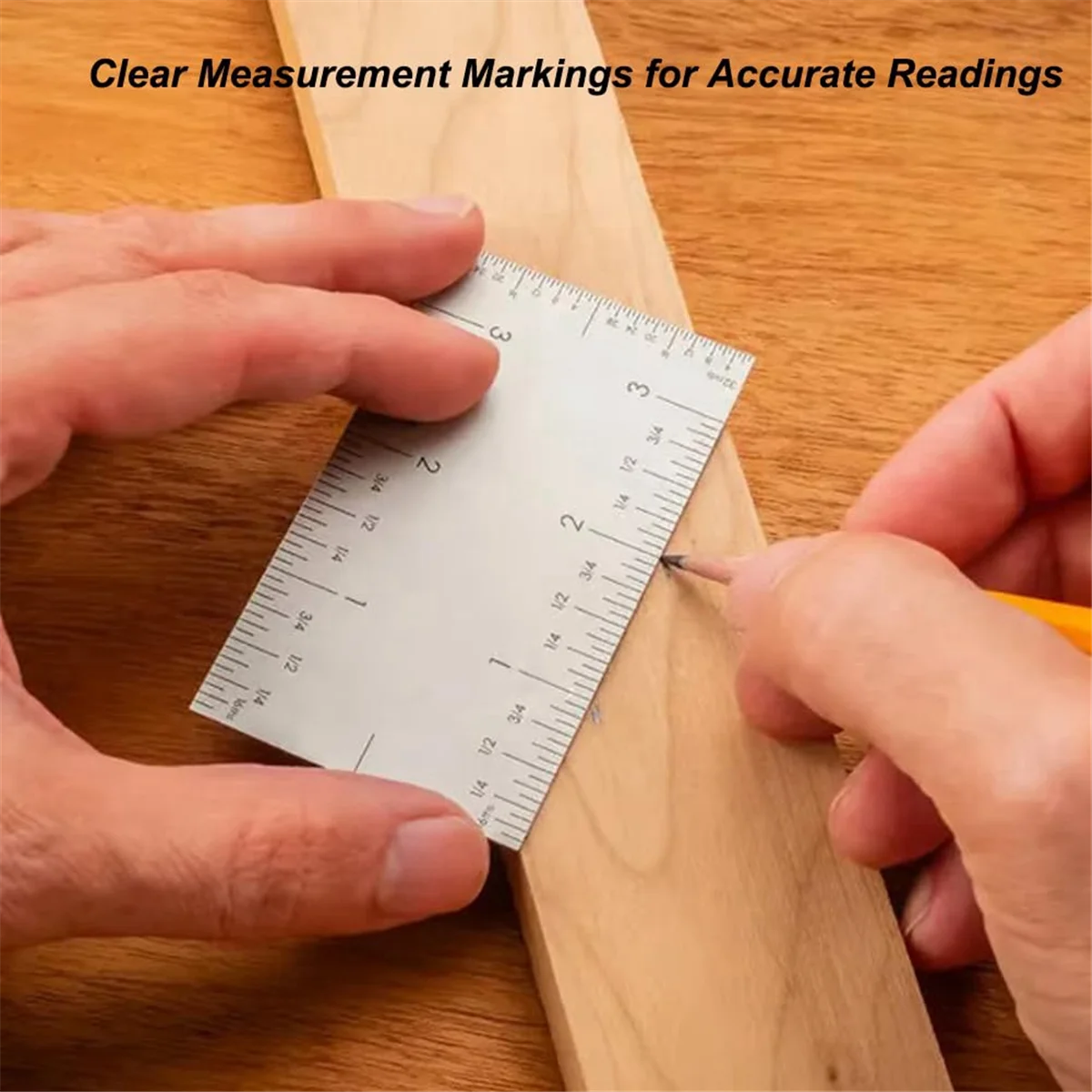 A002 Square Edge Ruler, Woodworker Edge Ruler Stainless Steel Square Edge Ruler, Straight Stair Markings Corner 2PCS