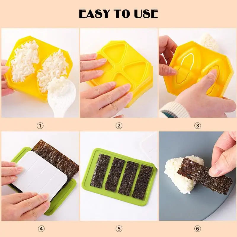 Triangle Onigiri Mold DIY Sushi Maker Kit Sushi Tool Making Machine Roller Rice Sushi Meat Rolling Kitchen Accessories Gadget