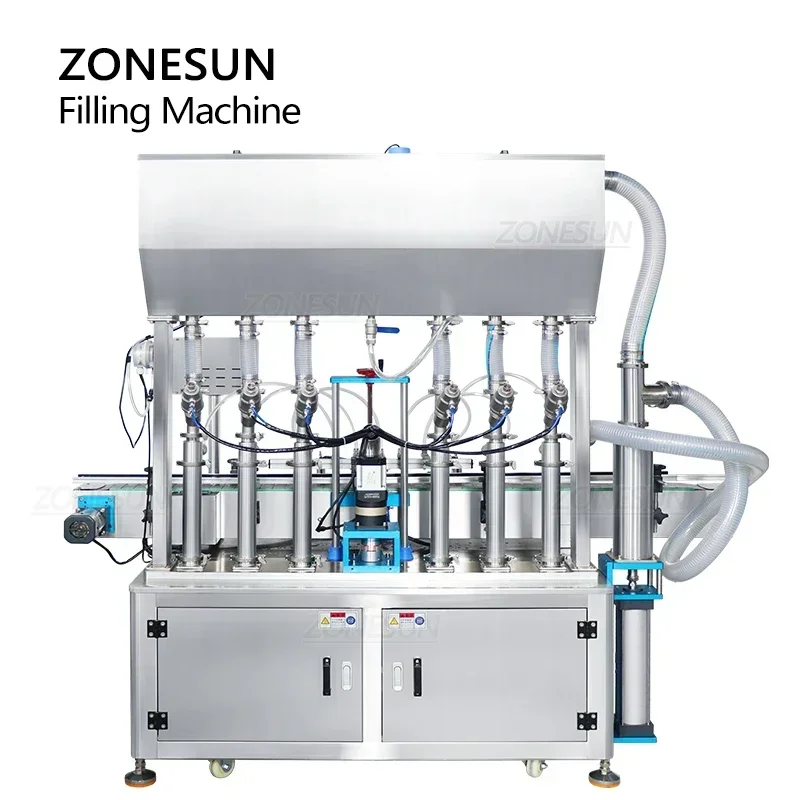 ZONESUN ZS-YT6T-6PX Automatischer 6-Kopf-Füllmaschinen-Servomotor für Waschmittel, Creme, Shampoo, Ketchup und Honig