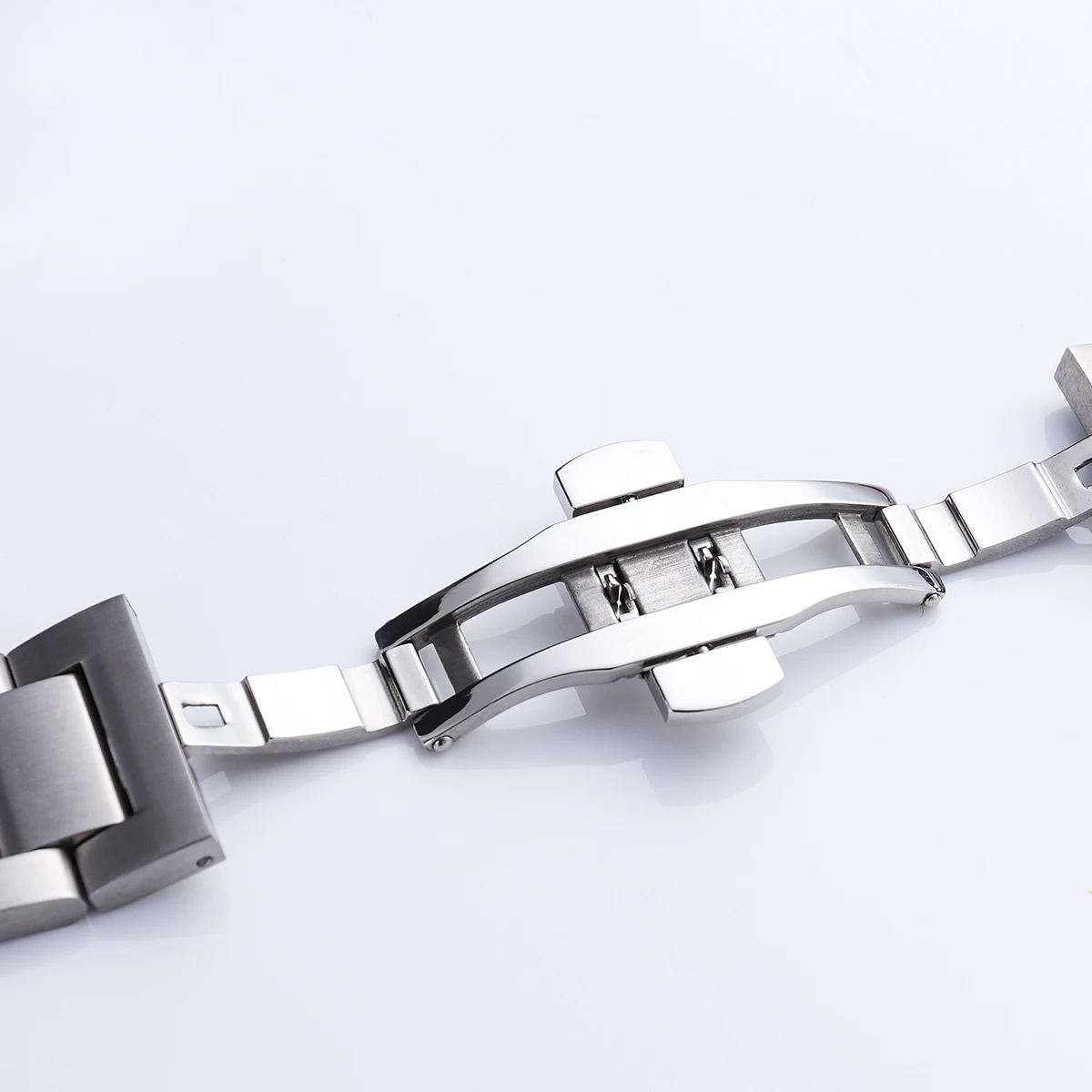 

18mm Stainless Steel Watch Strap Sanding Watch Band Wristband for Watch Replacement (Steel Color)
