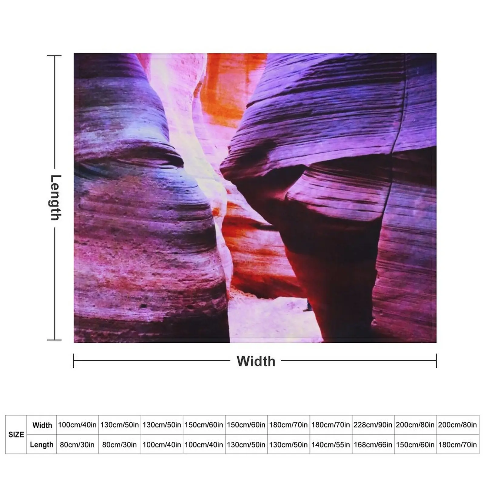 Antelope Canyon III Throw Blanket Decoratives Cute Blankets