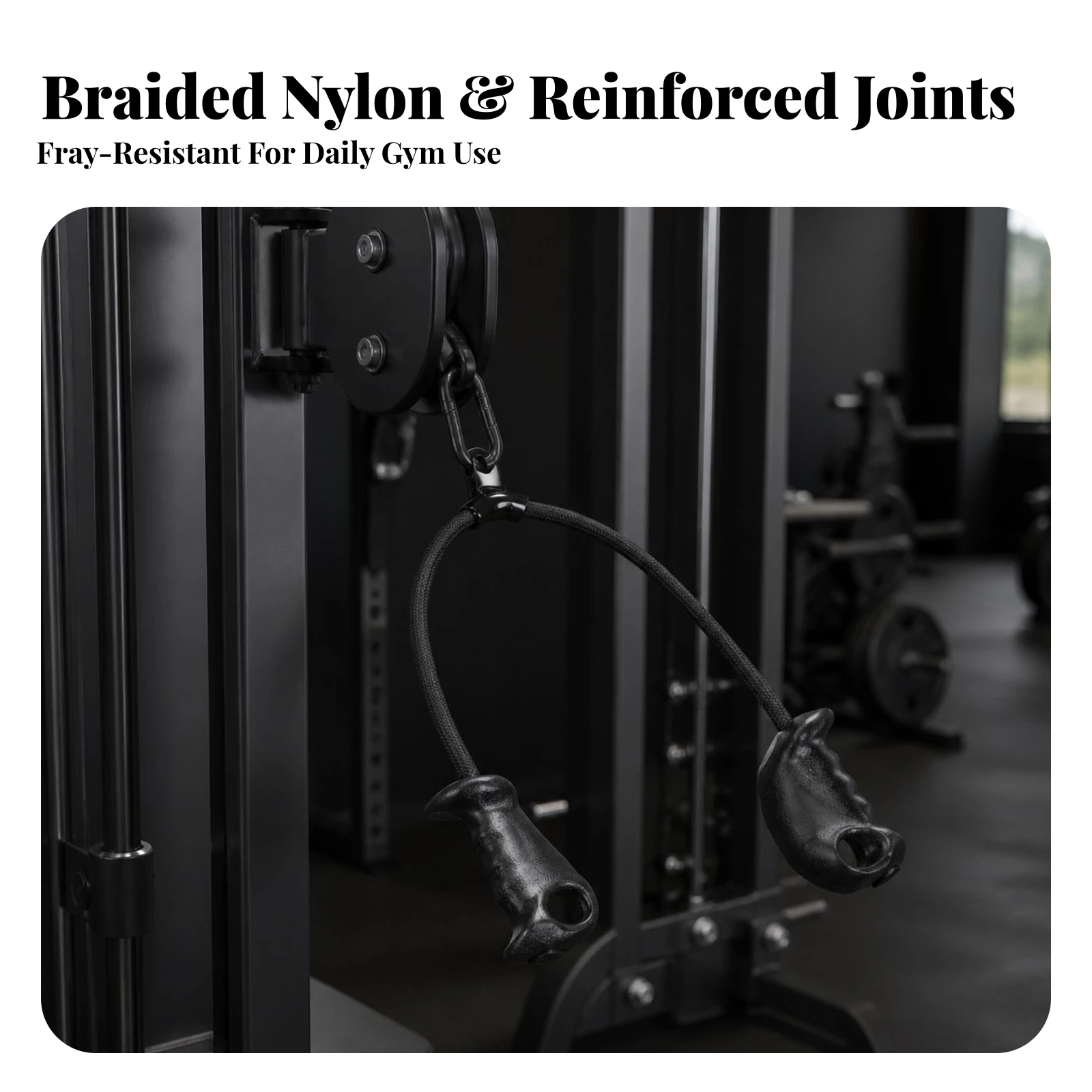 Braided Rope Exercise Handle Multi-Purpose Lat Pulldown Rope Handle Fitness Equipment Universal Fit Heavy Duty