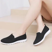 Comfortable casual women's shoes spring and summer breathable fabric uppers solid colors low-cut design soft and outdoor walking 4