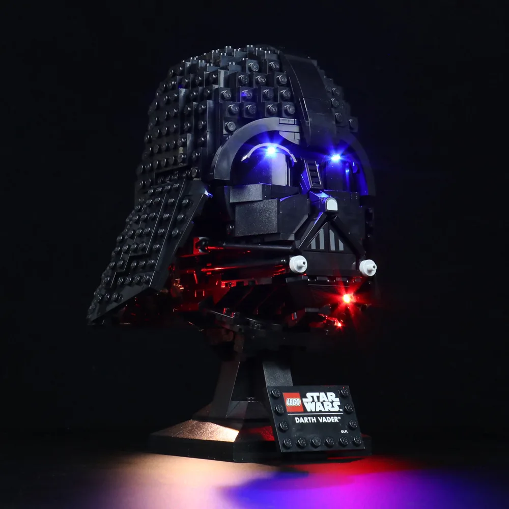 Kit d'éclairage LED DIY pour casque LEGO 75304 Darth Vader (lumière LED uniquement, sans modèle de blocs)