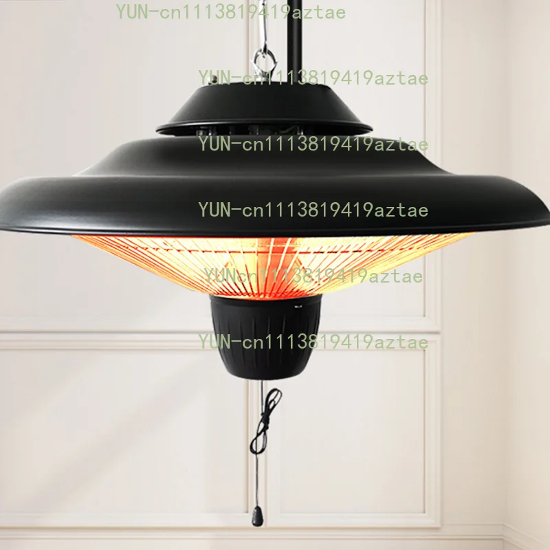 1500W Powerful Electric Patio Heater Iron Waterproof Electric Heater Warmer Outdoor Indoor Use Hanging Type