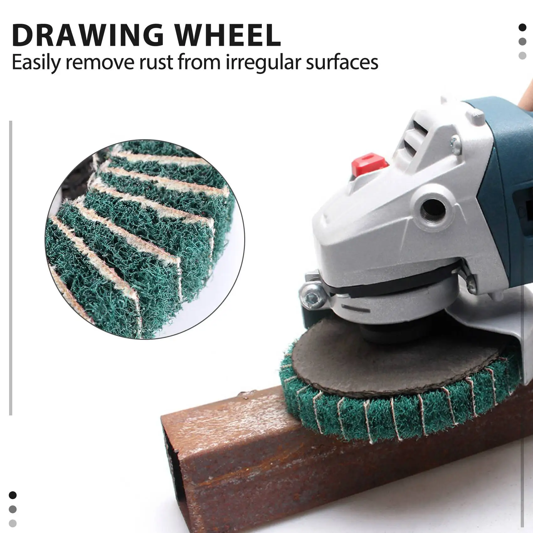 8PCS 4 Inch Red & Green Nylon Fiber Flap Discs Set Assorted Sanding Grinding Buffing Wheels for Angle Grinder