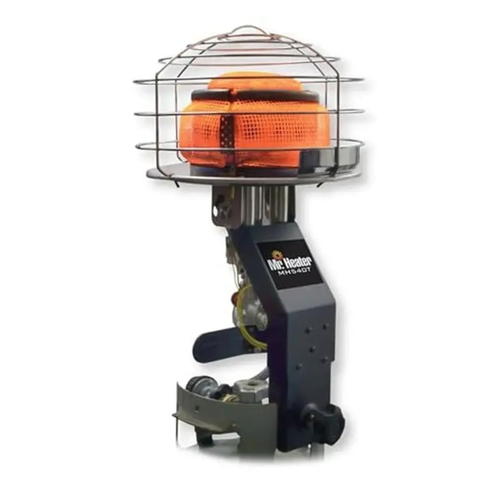 

540-Degree Tank Top Propane Heater High-Medium-Low Regulator Tip-Over Safety Gas Powered Convection Heating 5.5 lbs Weight
