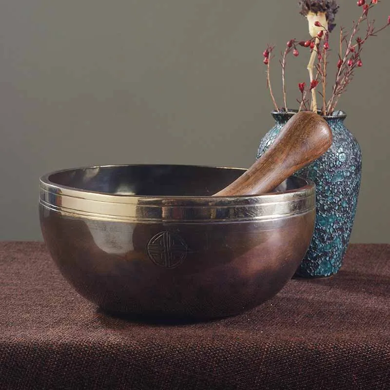 

Buddhist Tibetan Singing Bowl Nepal Handmade Full Moon Singing Bowls Meditation Yoga Sound Healing Therapy Percussion Instrument