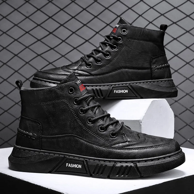 black brogues man shoes casual leather shoes for man sneakers designer luxury shoes dr ankle boots for man