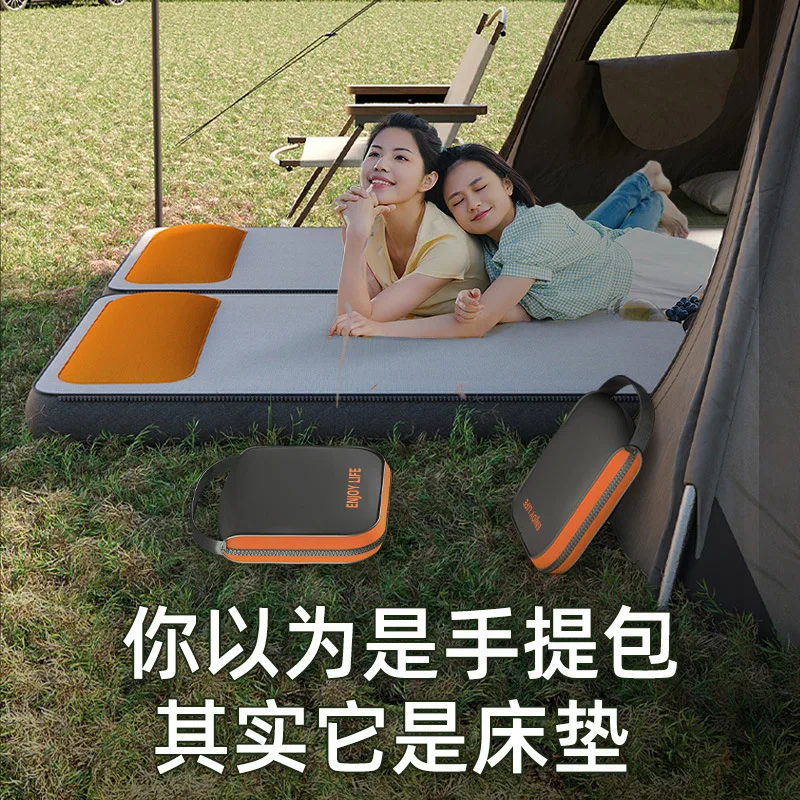 Inflatable sofa mattress outdoor camping portable lazy sleeping mat indoor single and double camping thickened automatic