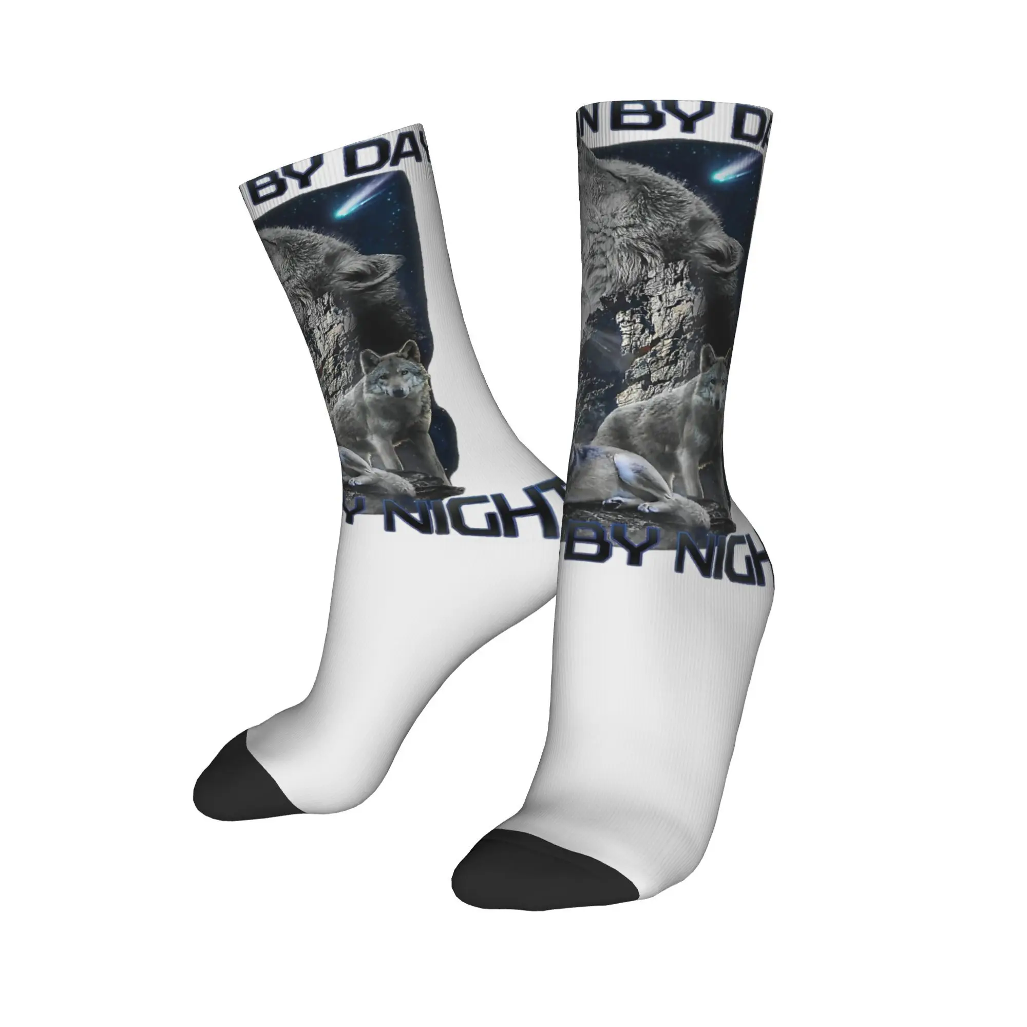 Wolf Human By Day Sigma By Night Printing Socks Stuff for Party Wear Cozy  Print Socks