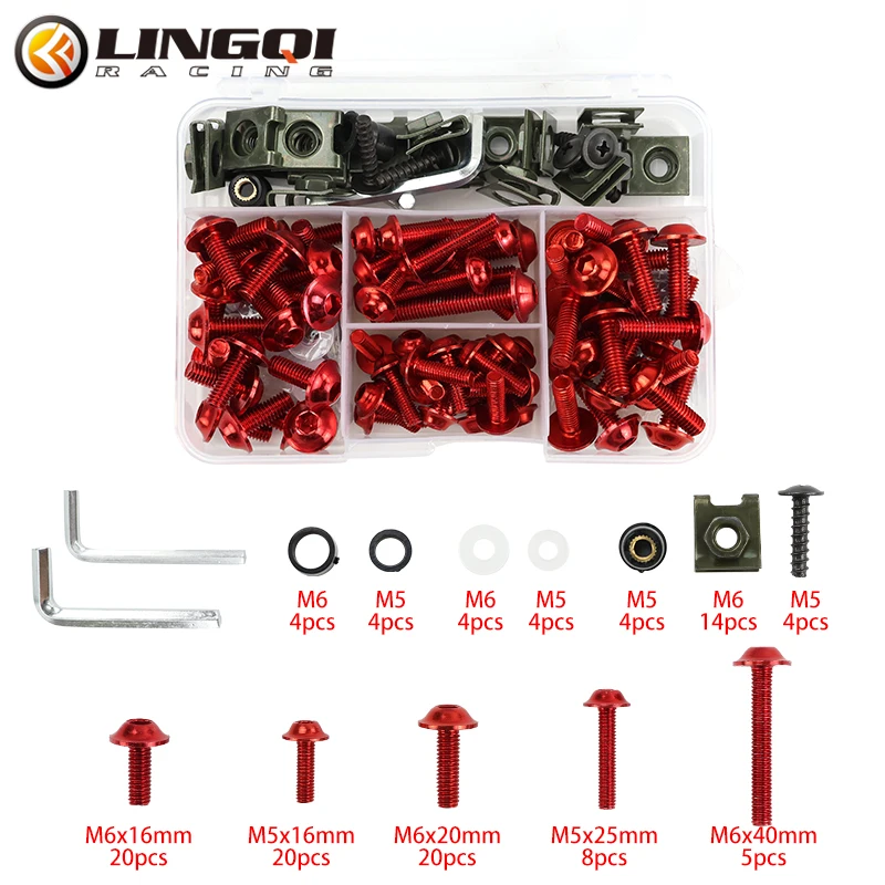 LINGQI Motorcycle Body Accessories Fasteners Bolts Nuts Fairing Screws Kit for CBR500R CBR600F CBR650F CBR650R NC700X NC750X view 5